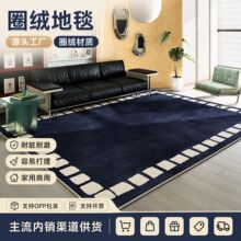地毯客厅轻奢风高级感防滑耐脏沙发茶几毯卧室床边易打理圈绒地毯