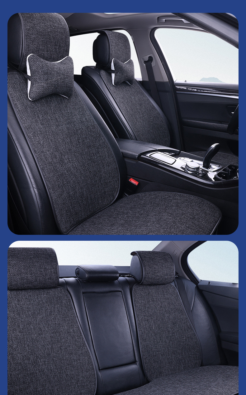 Linen Car Seat Cushion Set, Suitable for All Seasons, Non-Slip Seat Cushion Manufacturer Wholesale, Healthy Fabric with a Delicate Touch