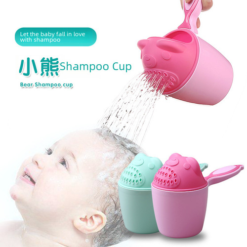 Baby shower cup for children, infant baby flower shower hair cup, mother and baby accessory, wholesale direct manufacturer, little bear shower cup