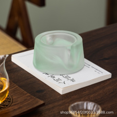 瑠璃温茶炉小さなストーブのろうそくの台座の保温茶器は茶器をあぶります。