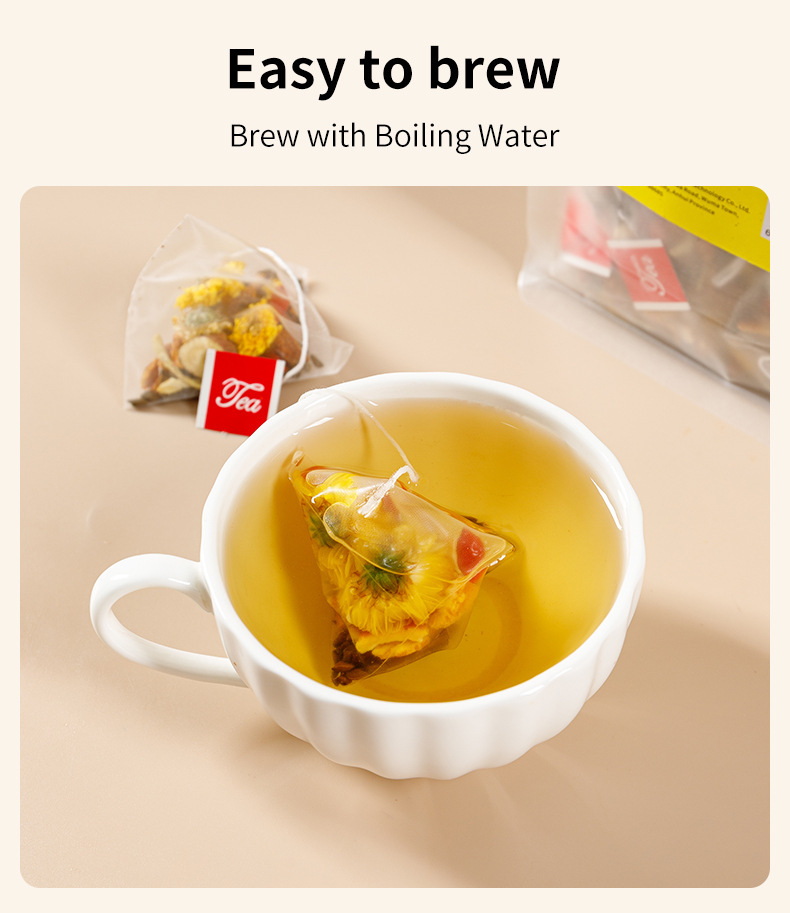 Chrysanthemum Cassia Seed Tea Jue Ming Zi Herbal Tea Bags 5g x 30 Cold Brew Flower Tea 150g specifications