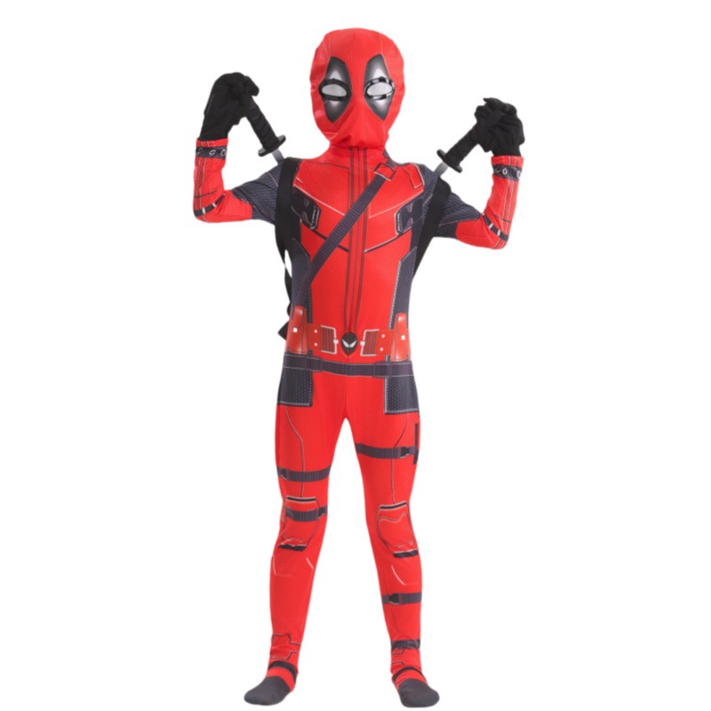 Deadpool 1 clothes + backpack + double swords
