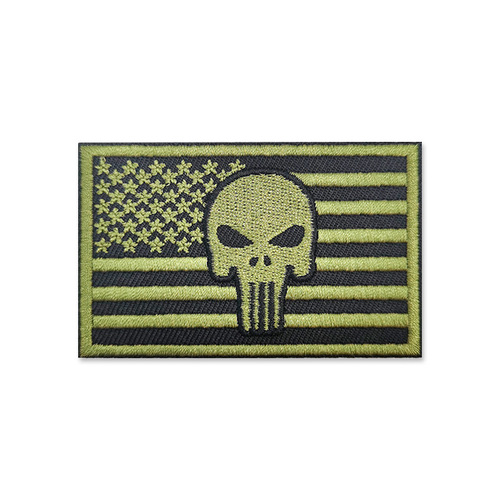 Foreign trade flag embroidered cloth armband cross-border skull punisher Gadsden flag embroidered patch