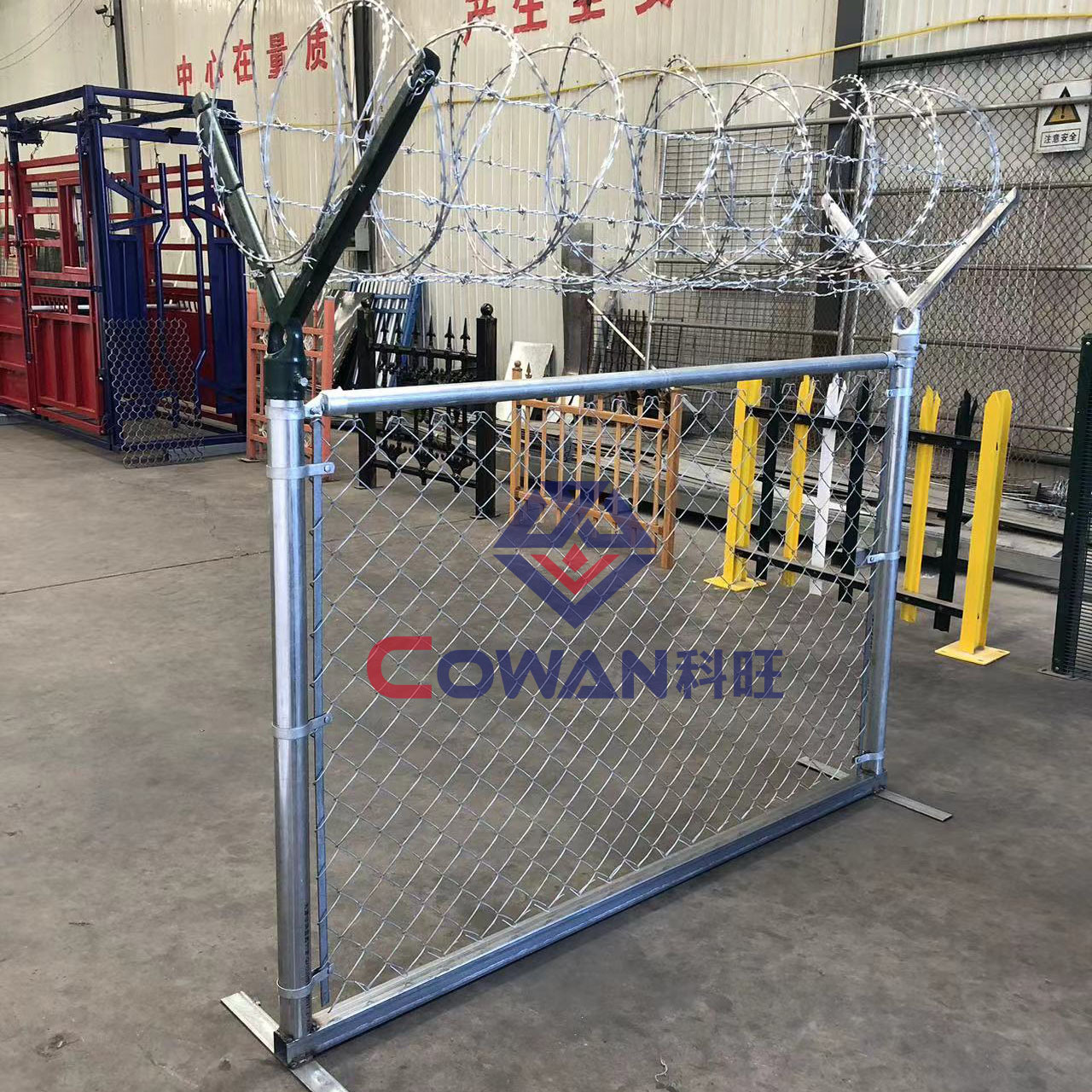 Cuchilla de púas anti-escalada, antirrobo, alambre de púas, jaula rodante, soporte de montaje de alambre, red antirrobo de aislamiento, soporte en forma de V