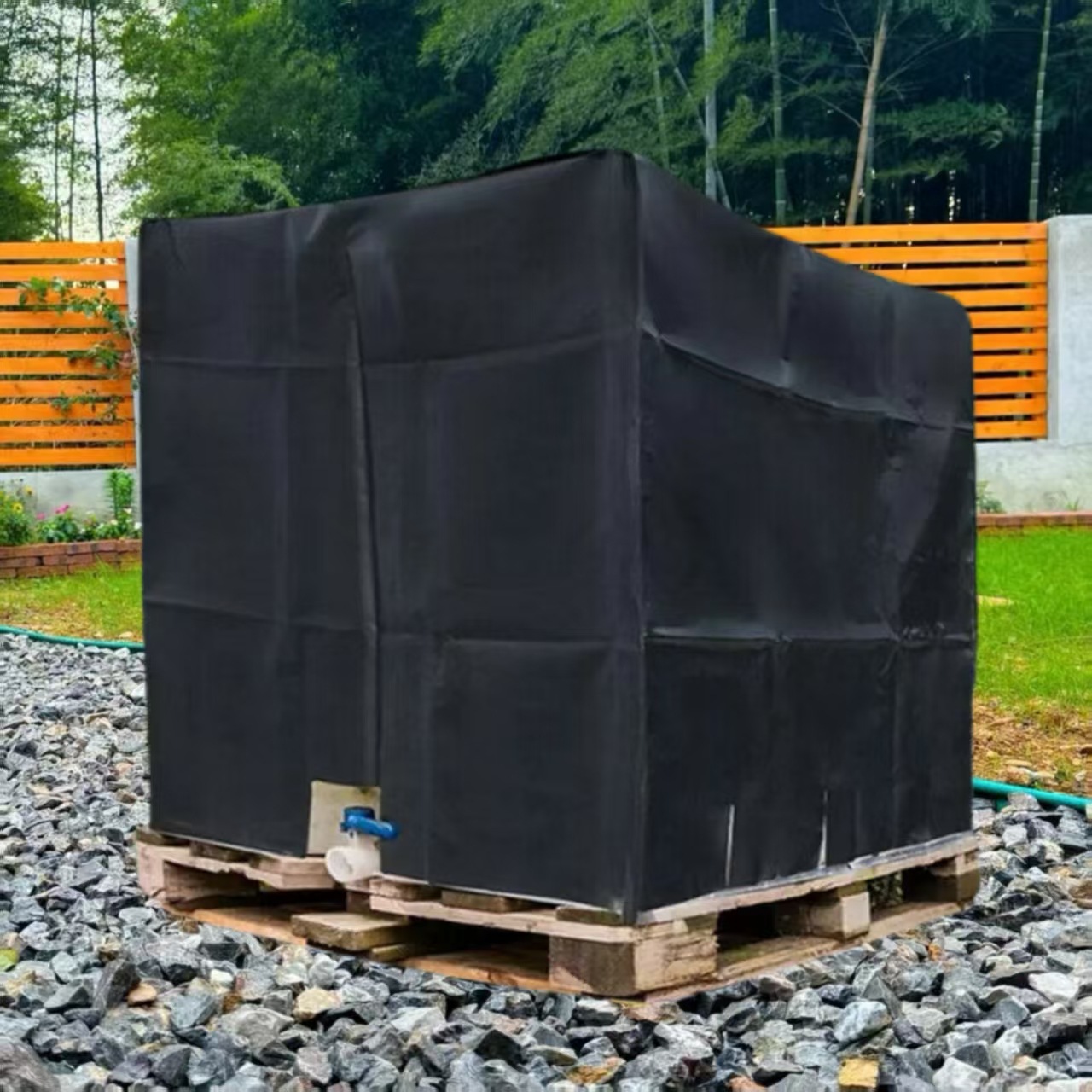 Transfronterizo IBC tonelada cubierta de tanque de agua al aire libre gruesa tela oxford impermeable tanque de almacenamiento de agua protector solar cubierta protector de polvo personalizada
