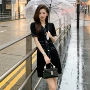修身气质显瘦新款黑裙
