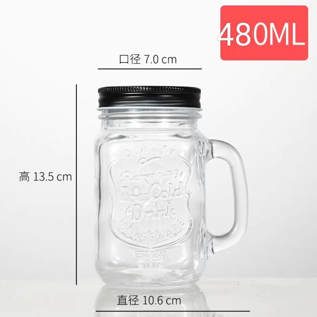 Fábrica al por mayor Polla taza Internet celebridad gradiente color Mason taza paja vidrio taza con mango fútbol taza de agua