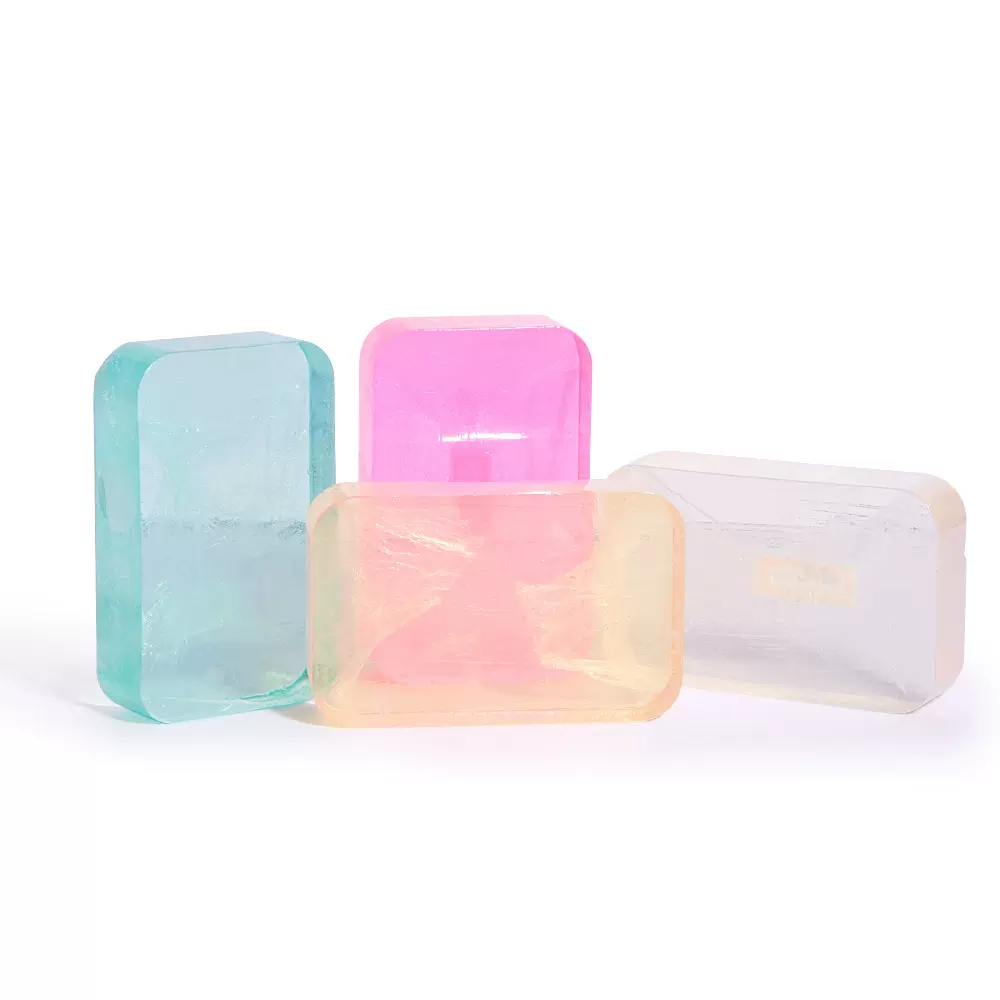 跨境透明皂香氛精油手工皂洗澡香水皂洗脸皂留香沐浴肥皂120g皂基