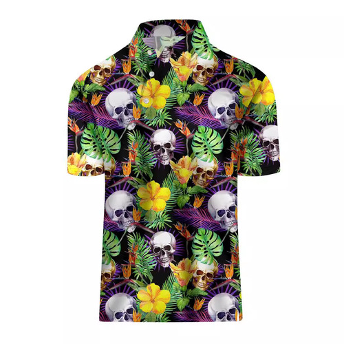 Men's Golf Shirt, Fun Hawaiian Golf Polo Shirt Gift, Quick-Drying Fit