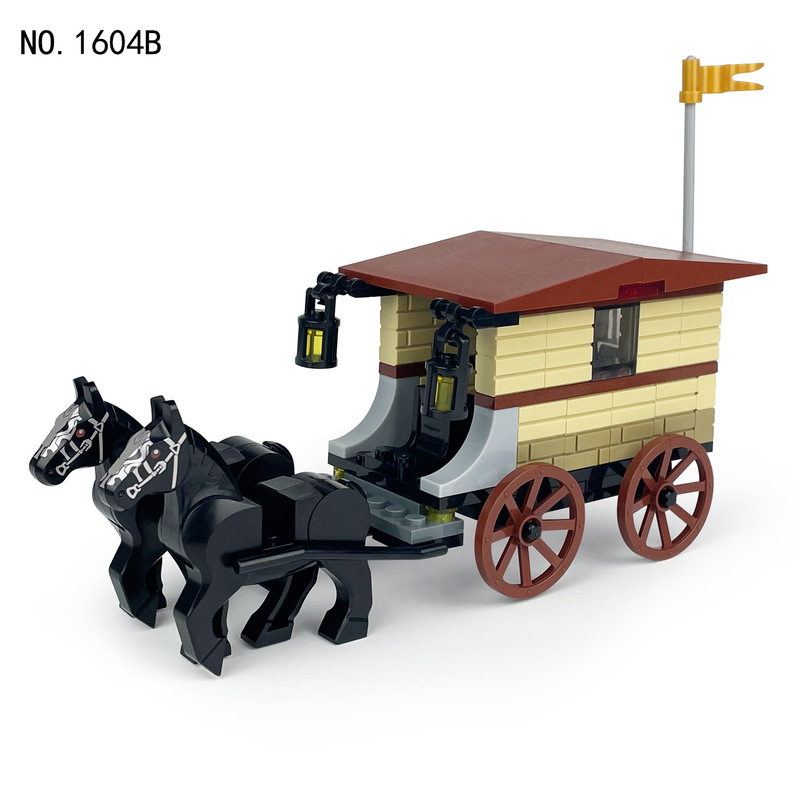 Meigao 1604B Palace Travel 8 Styles of Carriages Cross-Border Wholesale Ancient Century Small Particle Building Blocks Children's Assembly Toys