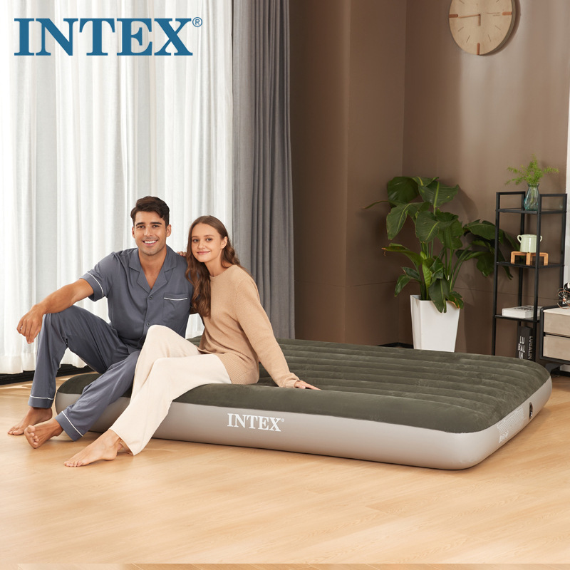Wholesale Inflatable Bed Intex64109 Double Oversized Air Mattress Home Air Cushion Bed Outdoor Tent Moisture-Proof Mat
