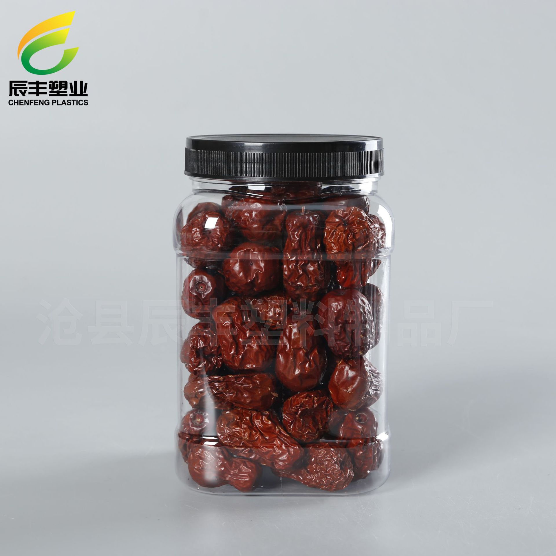 Latas selladas de cereales diversos 1l botella cuadrada de agarre a mano botella de miel de plástico 1 litro de almacenamiento de latas de embalaje de fritura de nueces