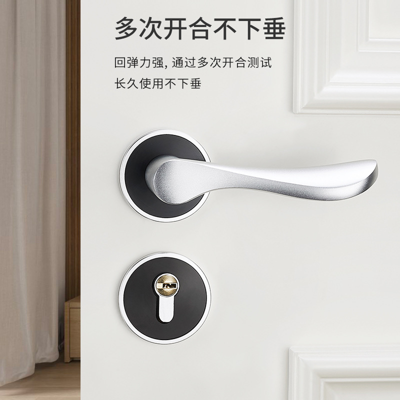 Cerradura de puerta universal cerradura de puerta interior del hogar dormitorio cerradura de la puerta manija hardware manija de la puerta manija de la cerradura de la puerta de madera