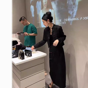New Chinese style young Tang suit shirt suit new women's fashionable National style all-match buckle top skirt two-piece suit