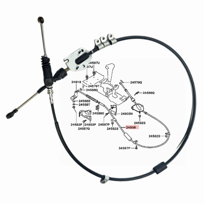 MR453295 MB659355 for Mitsubishi Pajero 96-99 4FA/T shift cable V33W V23 (Other brake systems)