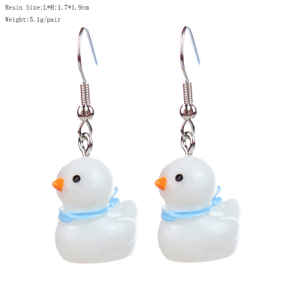 1 Pair Cartoon Style Cute Duck Plastic Drop Earrings display picture 9