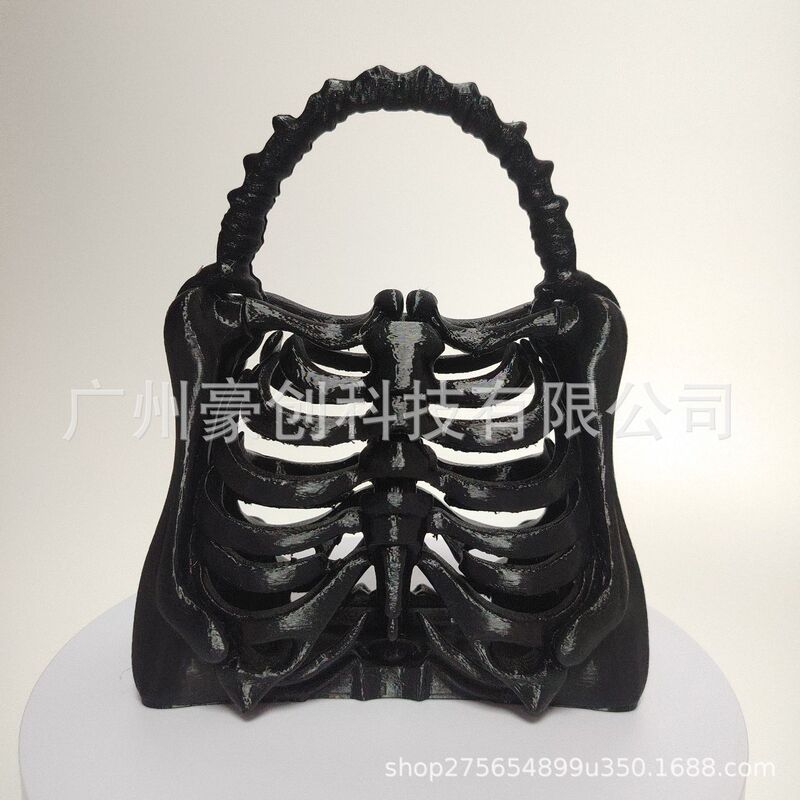 跨境 printed skeleton bone bag 骨制包装饰|undefined
