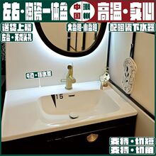 洗漱台侧盆洗脸池一体陶瓷盆右盆大盆胆左盆高挡水沿洗手盆