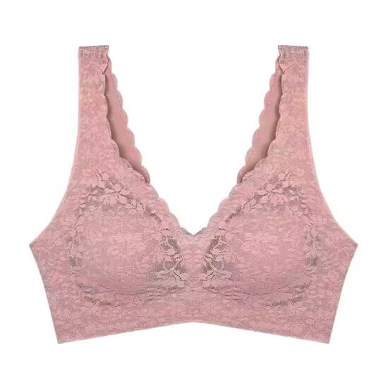 Pequeño delfín ropa interior sin marcas de mujer mostrando pecho pequeño encaje delgado se reúne para colgar el pecho fijo taza chaleco cabina sostén de mujer