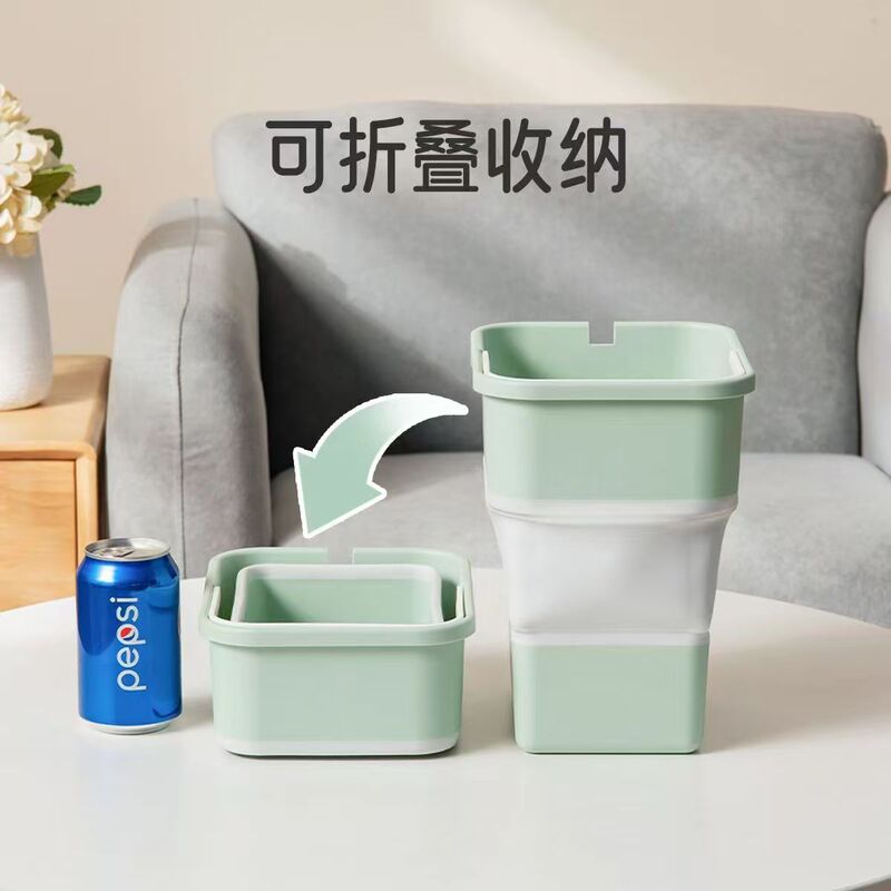 Car-Mounted Small Trash Bin for Home Dormitory Desktop Mini Coffee Table, Peel Storage Box, Foldable Paper Basket Without Lid for In-Car Use