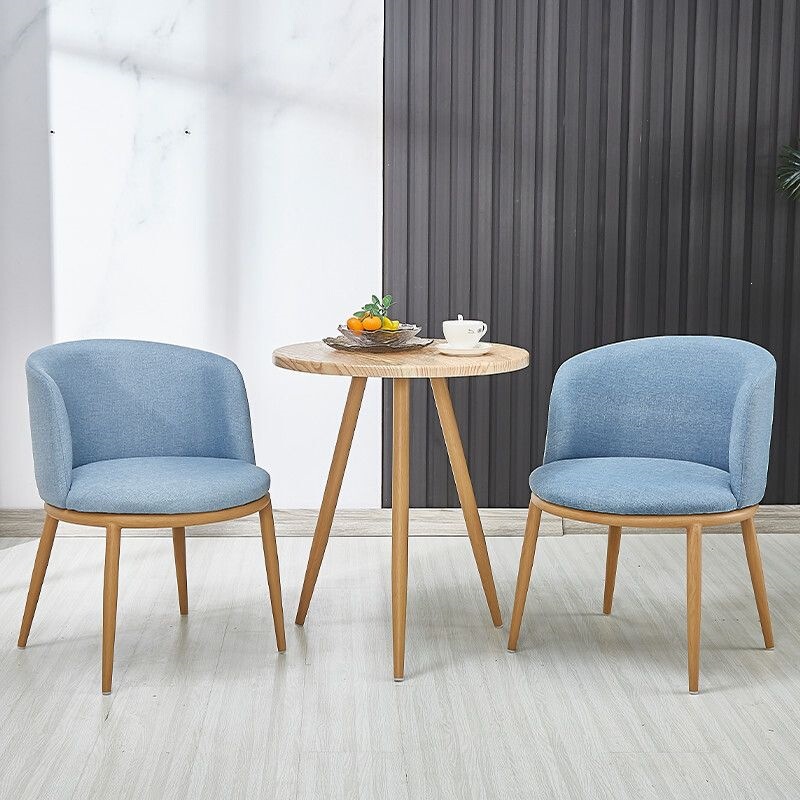 Modern minimalist creative leisure milk tea shop Nordic imitation solid wood dining table and chair set for small spaces balcony chair
