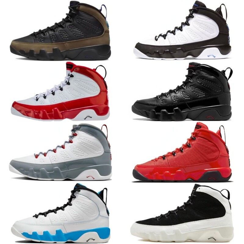 Cross-Border Aj9 French Blue Basketball Shoes Jordan 9 High-Top Patent Leather Golf Dunk Black and Red Practical Wear-Resistant Sports Shoes Cross-Border Aj9 French Blue Basketball Shoes Jordan 9 High-Top Patent Leather Golf Dunk Black and Red Practical Wear-Resistant Sports Shoes