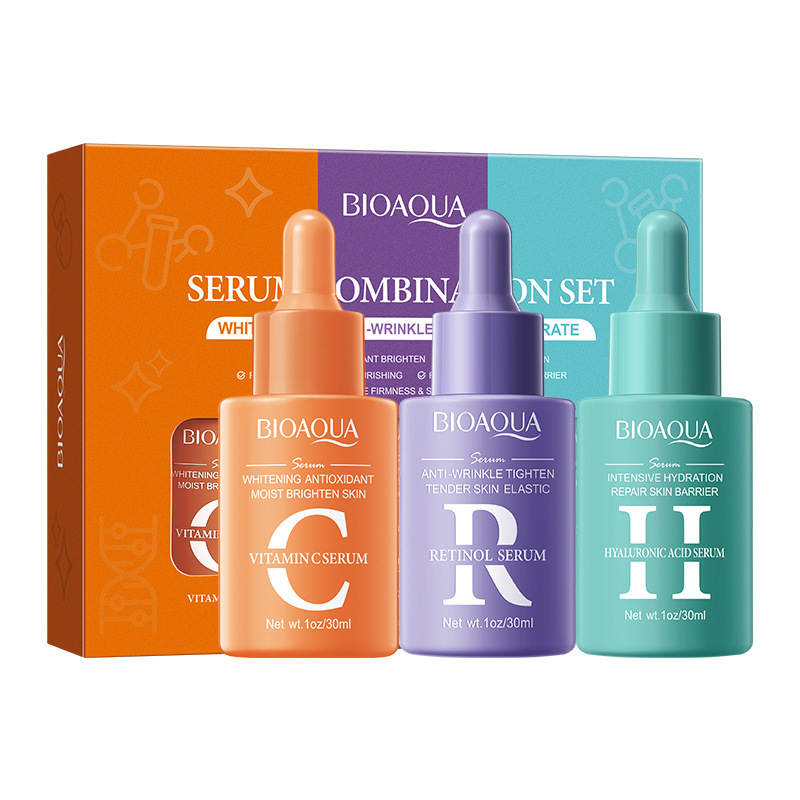 황색 알코올 히알루론산 에센스 키트 30ml*3 (해외 무역 판매 전용)