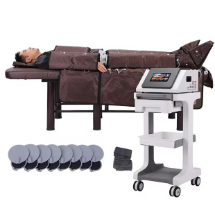 Cross-Border Export Model Source Manufacturer Three-In-One Far Infrared Air Pressure Suit Ems Micro-Electric Massage Air Wave Instrument