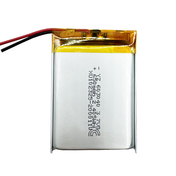 603040 polymer lithium battery 3.7V 650mAhKC certified IEC62133 certified polymer lithium battery