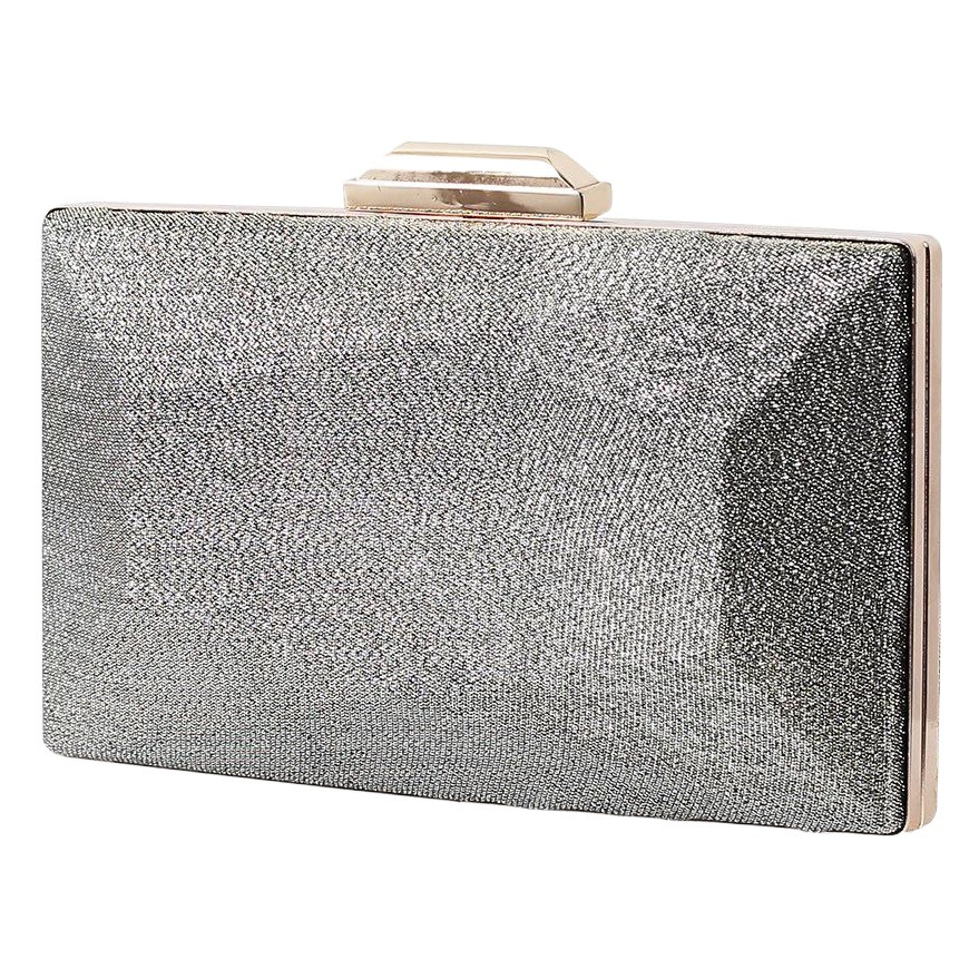 Nuevo bolso de noche geométrico tridimensional versátil gradiente satén vestido banquete bolsa estilo europeo y americano simple bolso de mano para las mujeres