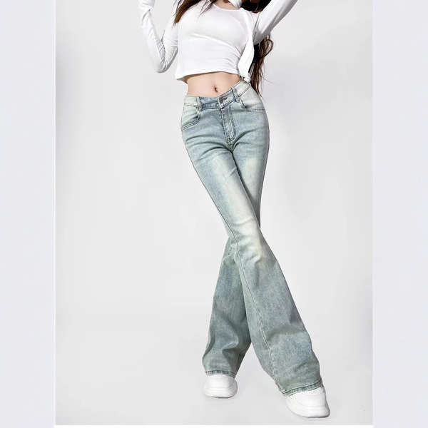 Brand sexy retro elastic jeans