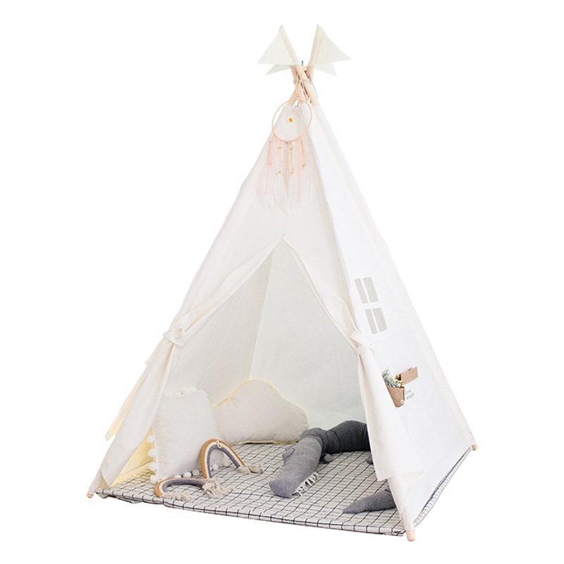 Pequeño árbol BROTE DE LOS NIÑOS tienda India juego interior casa algodón lona bebé juguete los niños casa tienda los niños
