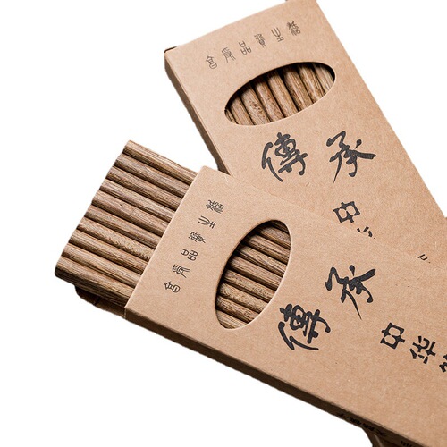 Chicken wing wood chopsticks Japanese-style home-packed business solid wood useful single-pack household chopsticks wholesale gift box