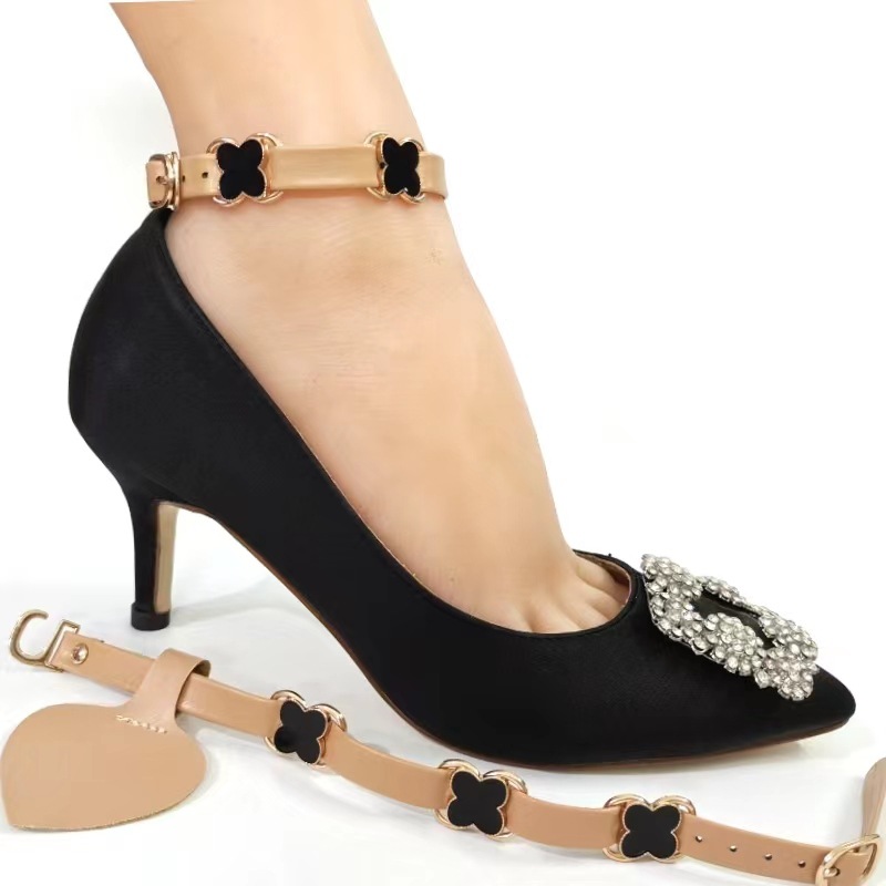 Leather Khaki [Four-Leaf Buckle] + Heel Sticker