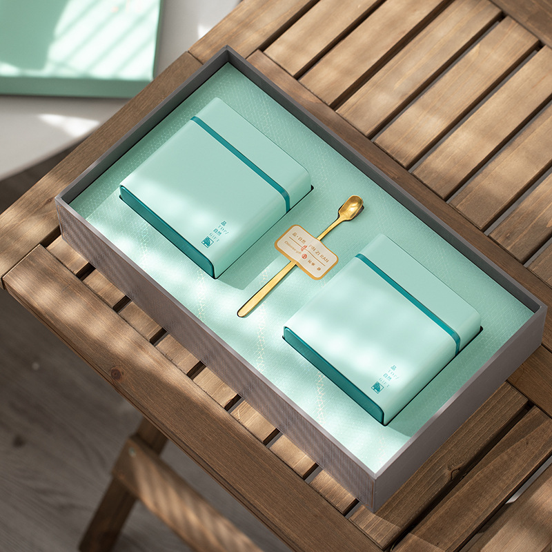 茶叶包装盒空礼盒通用高端铁罐绿茶半斤装红茶白茶茶叶礼盒装空盒