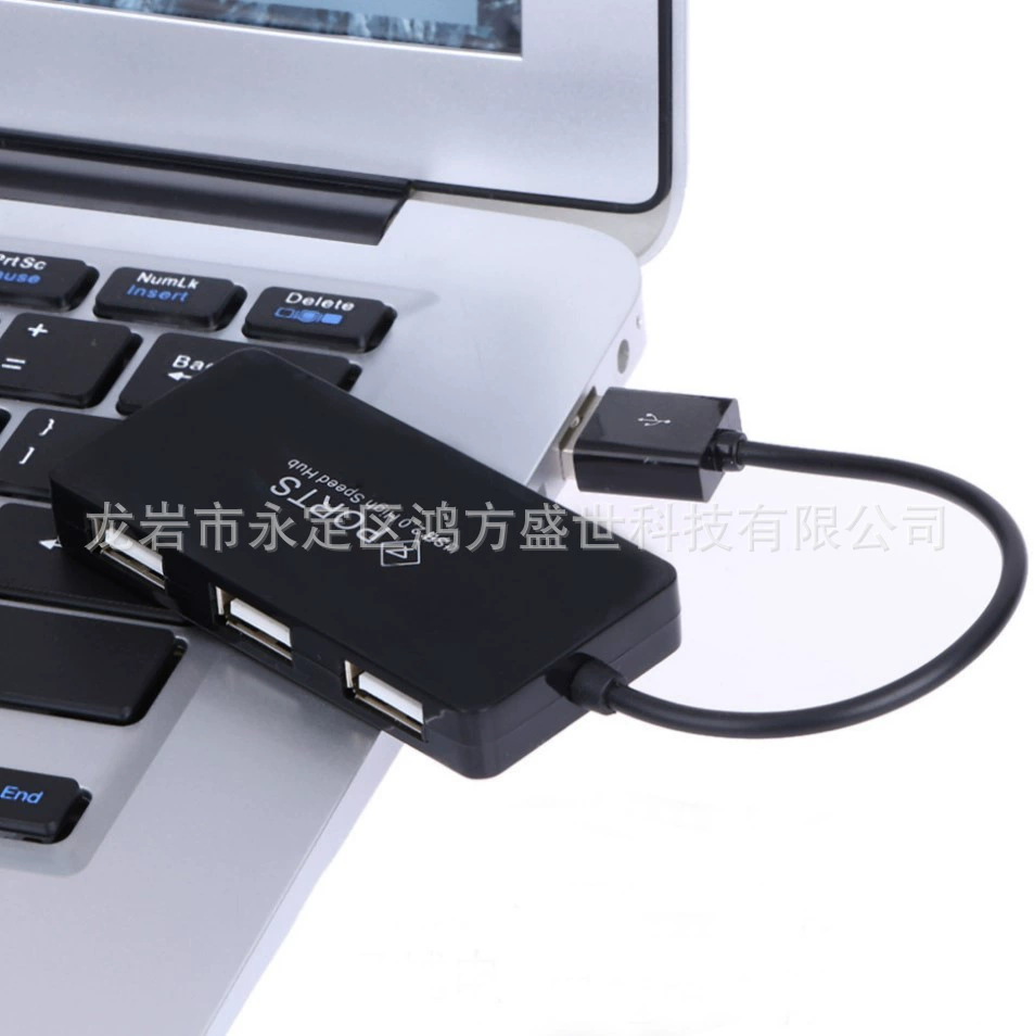 HOMEFUN Хонфан сверхтонкий USB 2.0, четыре порта расширения для ноутбука, HUB4