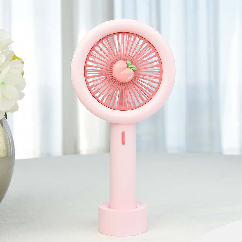 デスクトップ暴力アニメファン果物usb充電大風力手持ちファン充電携帯手持ち小ファン|undefined