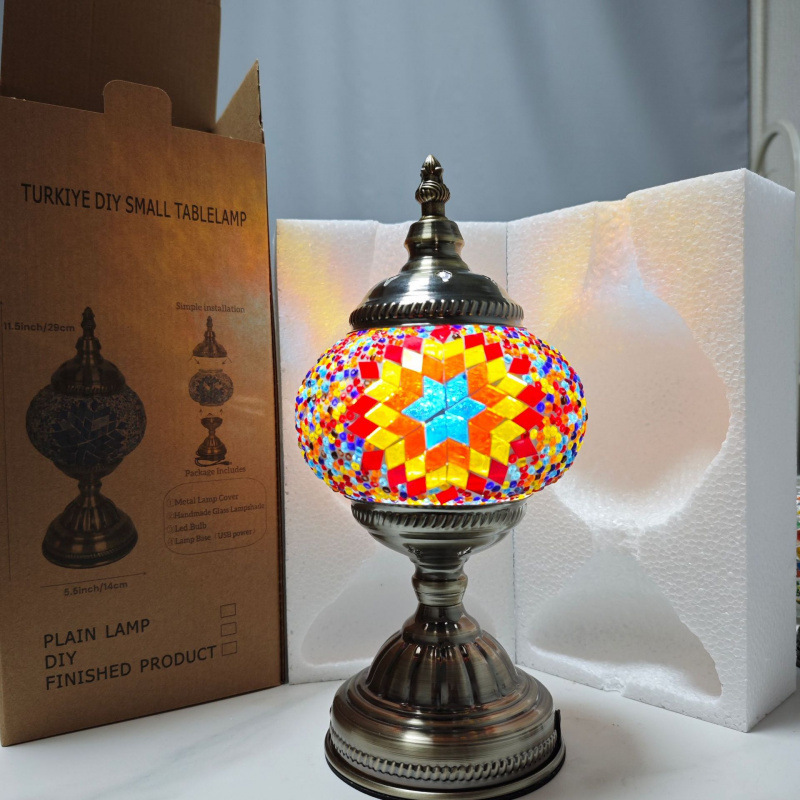 Turkish Bohemian Style Finished Table Lamp, Antique-Style Creative Bedroom, Study, Dining Table, Bar Counter, Gift Table Lamp Turkish Bohemian Style Finished Table Lamp, Antique-Style Creative Bedroom, Study, Dining Table, Bar Counter, Gift Table Lamp