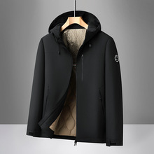 爸爸冬装外套加绒加厚款保暖季棉袄中老年人男士羊毛棉服爷爷棉衣