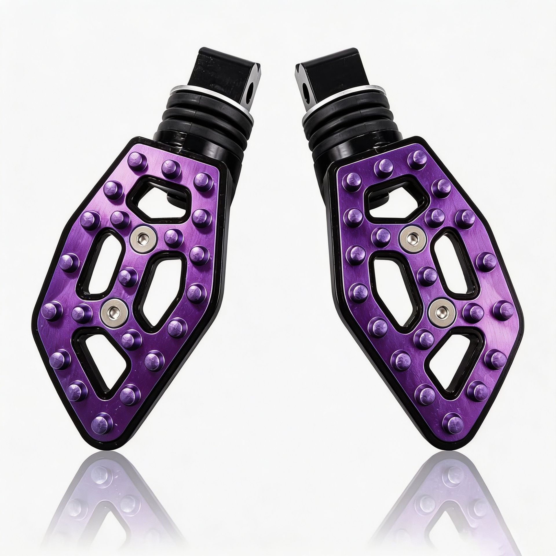 Motorcycle Modification Parts Cnc Aluminum Alloy Hollow-Out Foot Pedals Metal Non-Slip Rear Footrests Universal Wear-Resistant Foot Pedals