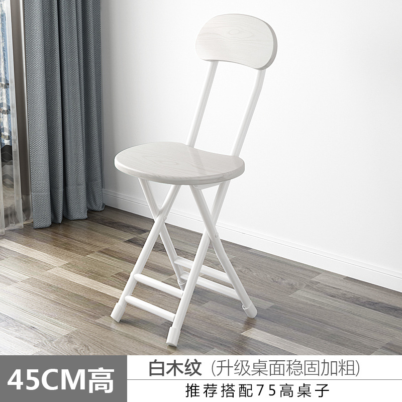 Hogar pequeña silla plegable alquiler casa estudiante dormitorio simple respaldo silla de la computadora portátil Silla de entrenamiento