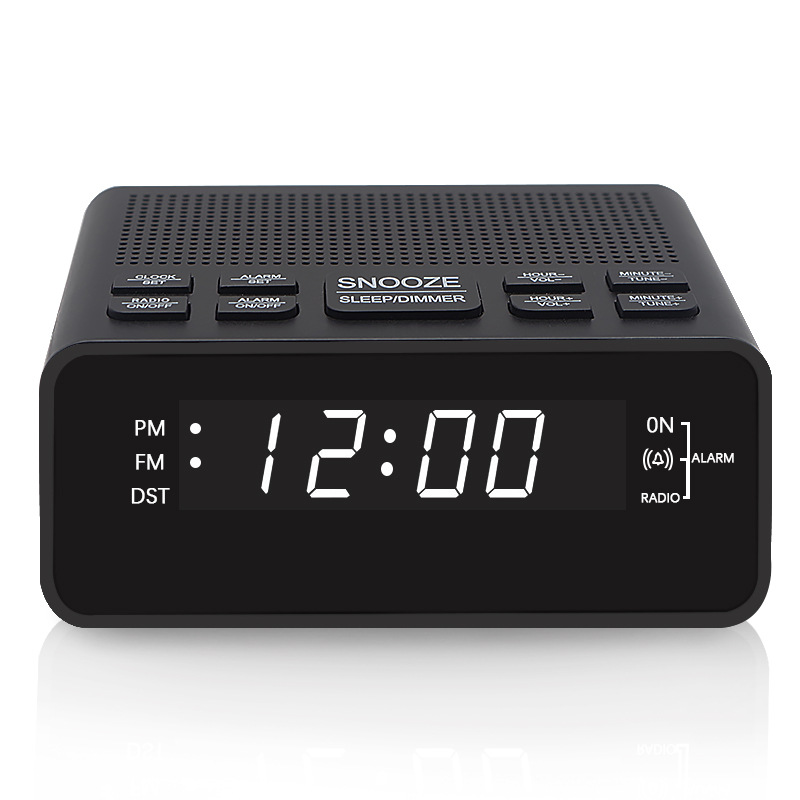 Digital Led Alarm Clock With Dual Am Fm Radio For Bedside_voghion.com