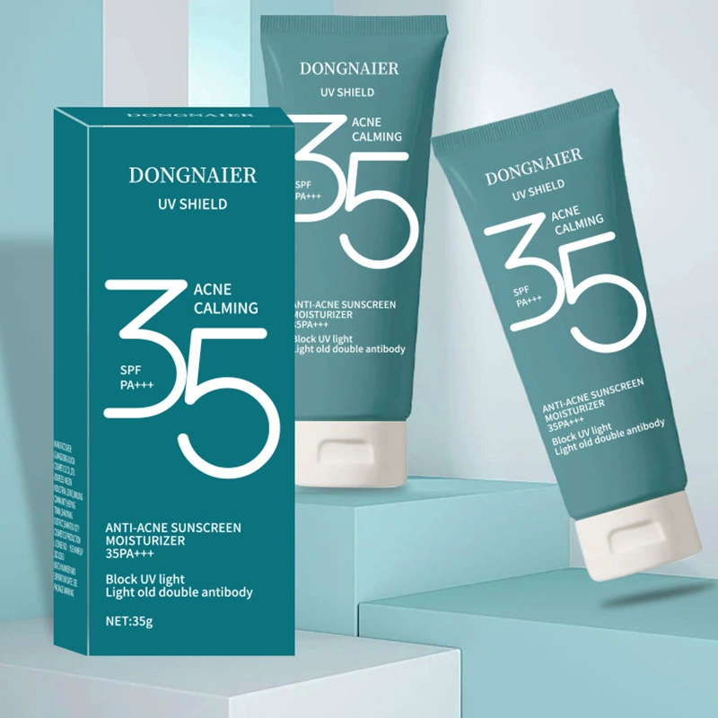 Трансграничная английская версия увлажняющего солнцезащитного крема от прыщей SPF35PA салициловая кислота пантотенол защищает солнцезащитный крем и изолирует ощущение воды