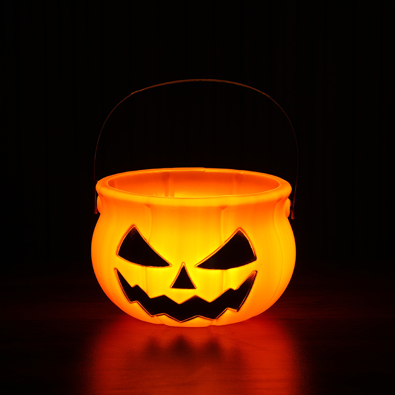 Cubo Decorativo de Calabaza de Halloween de Plástico para Bares y Fiestas image 5