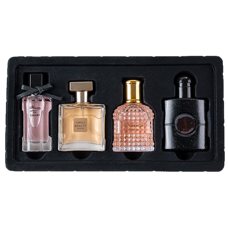 4 Flaschen Geschenkset für Damen, langanhaltender, frischer, leichter Duft, Student Black Opium Parfüm, Großhandel_voghion.com