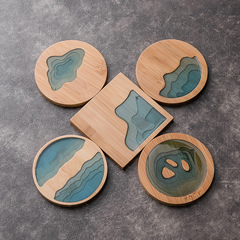 Resin Bamboo Tea Coaster Tea Set Accessories Tea Ceremony Household Tea Mat Bamboo Sauce Bamboo Kung Fu Tea Coaster Coaster