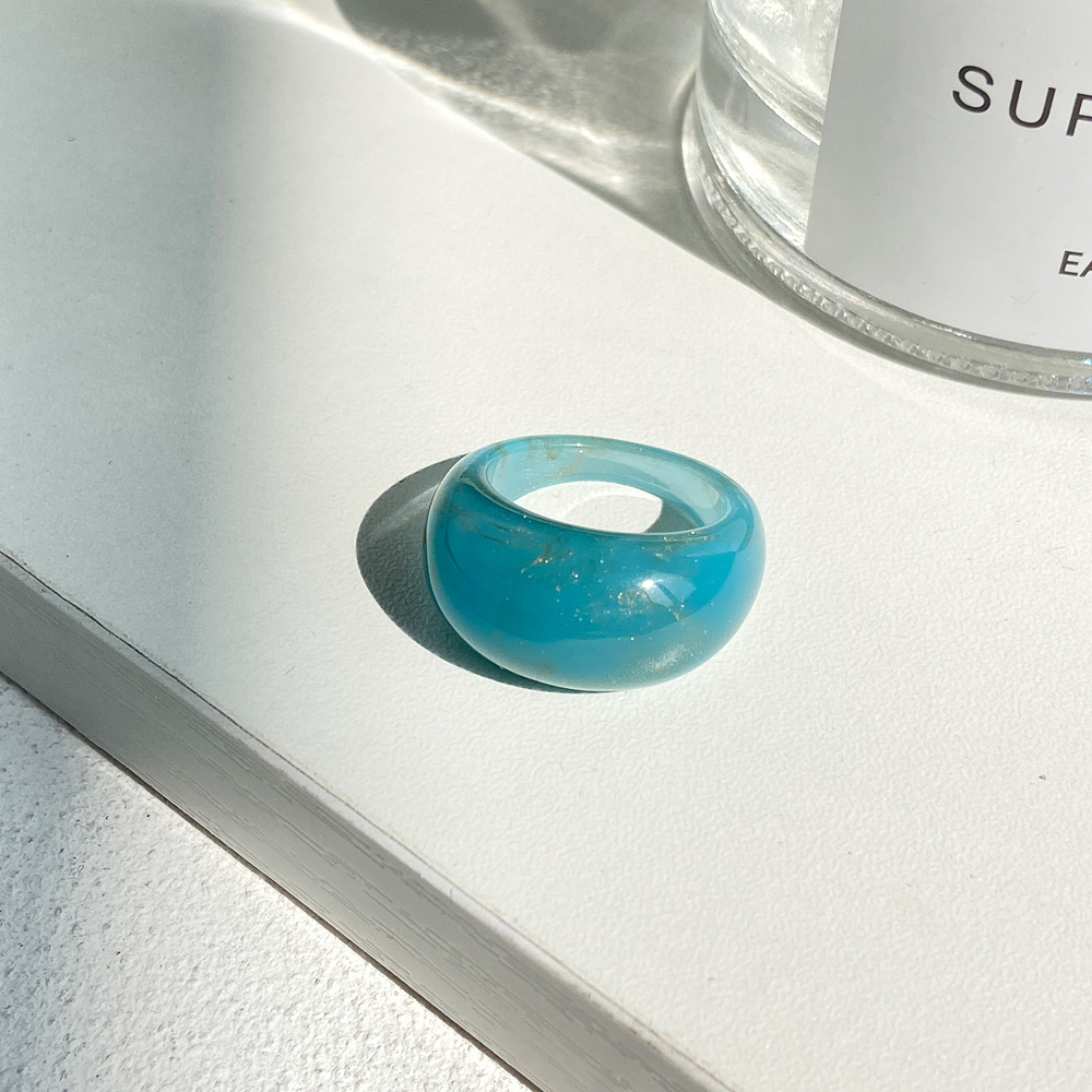 wholesale simple geometric rendering resin ring