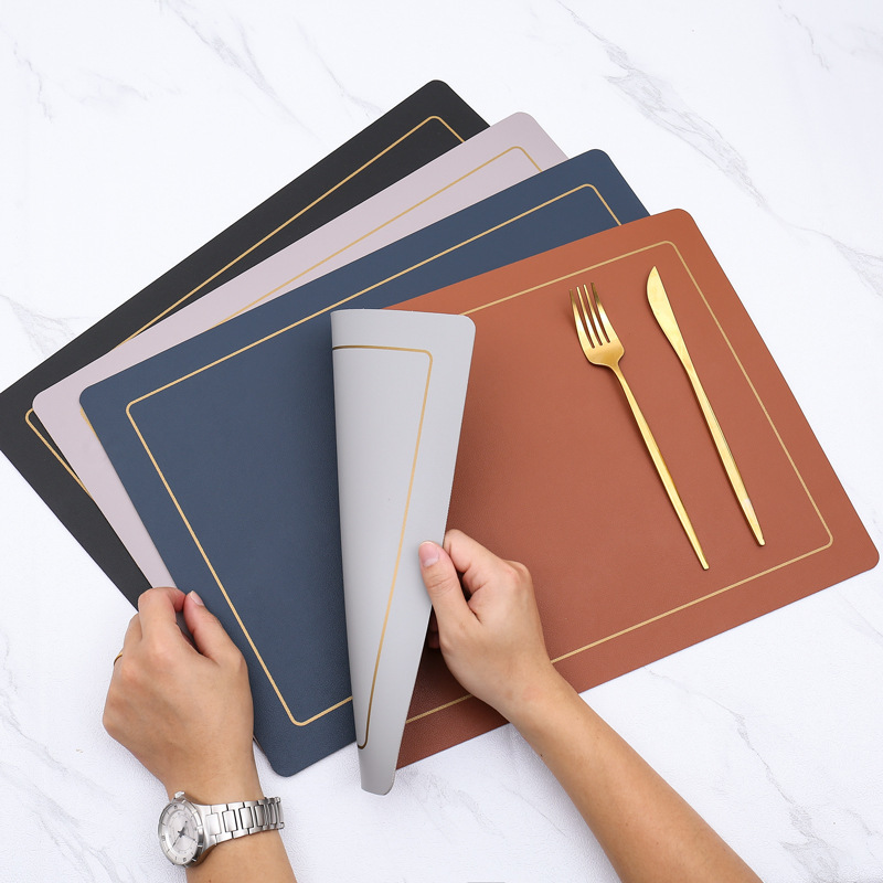 耐熱性のある丸型・四角型の革製断熱マット、テーブルマット、洋食マット、耐熱テーブルクロス、食器用断熱マット、カスタムメイド|undefined