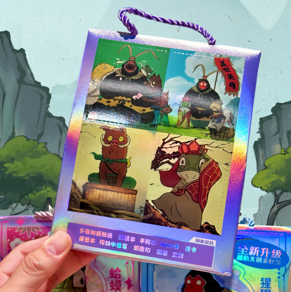 Langlangshan bolsas ciegas pegatinas insignia bolígrafo de agua estudiantes acompañantes de regalo de día bolsas ciegas escritorios