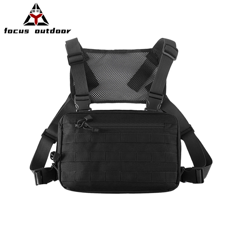 Bolsa táctica para deportes al aire libre, bolso para hombre, multifuncional, práctico, cómodo, de malla transpirable, estilo callejero Yubang